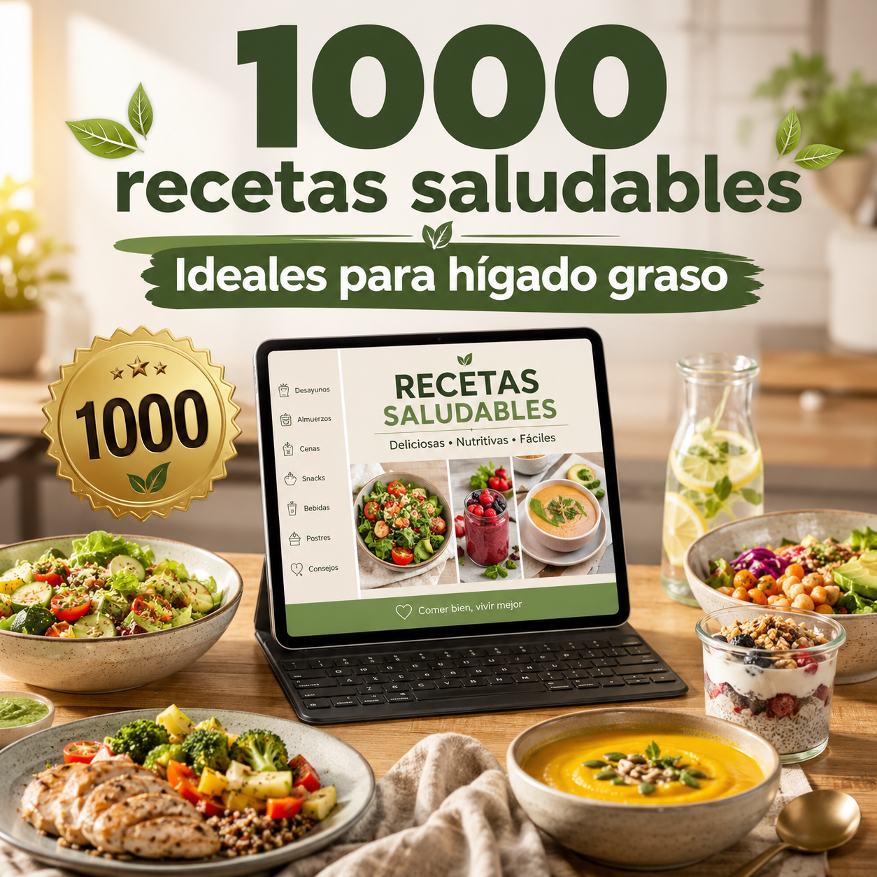 1000 recetas saludables ideales para hígado Graso